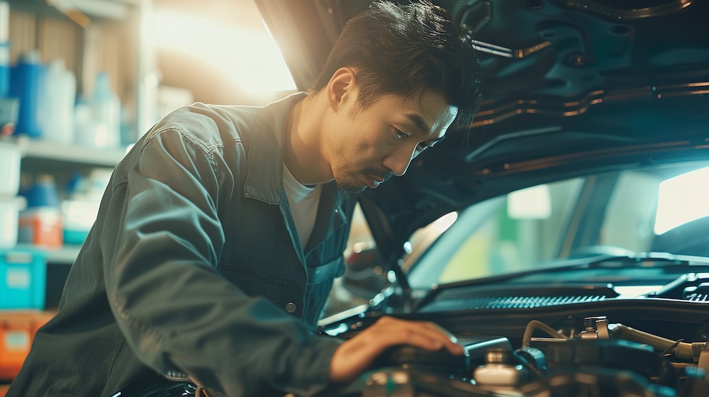 男性の自動車整備士